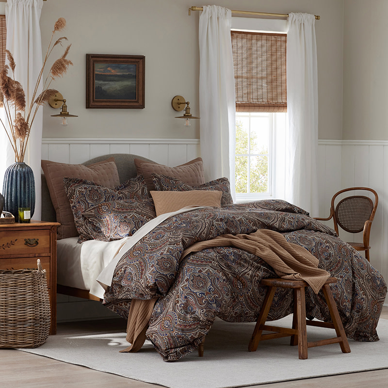   毛布 140x200cm Legends Hotel™ Royal Paisley Sateen Comforter | The Company Store