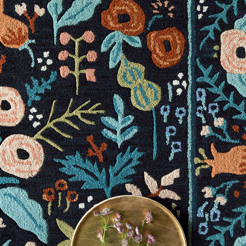 Rifle Paper Co. x Loloi Les Fleur Wool Rug | The Company Store