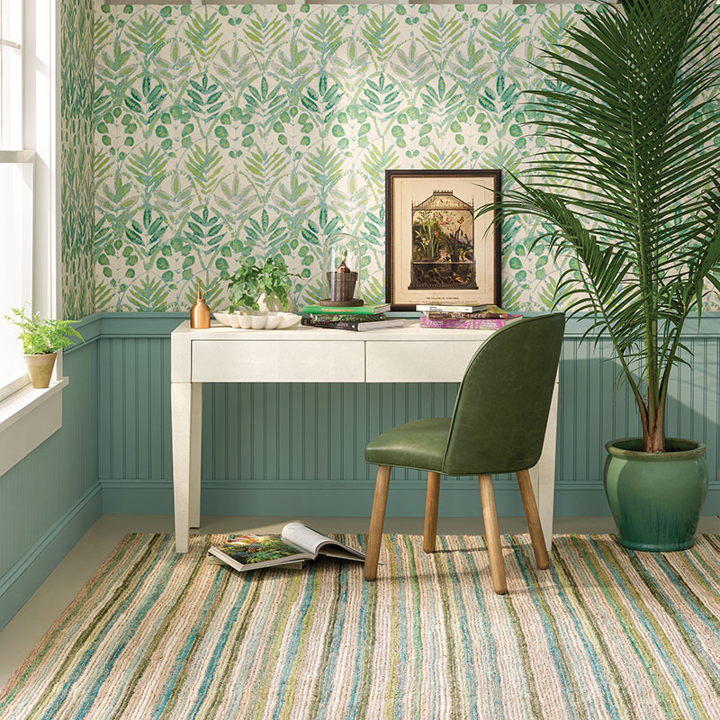 Handwoven Blue Chindi Stripe Indoor Rug | The Company Store