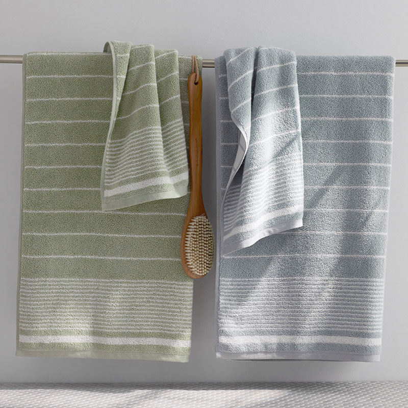Company Cotton™ Plush Spa Stripe Towel Set | The Company Store