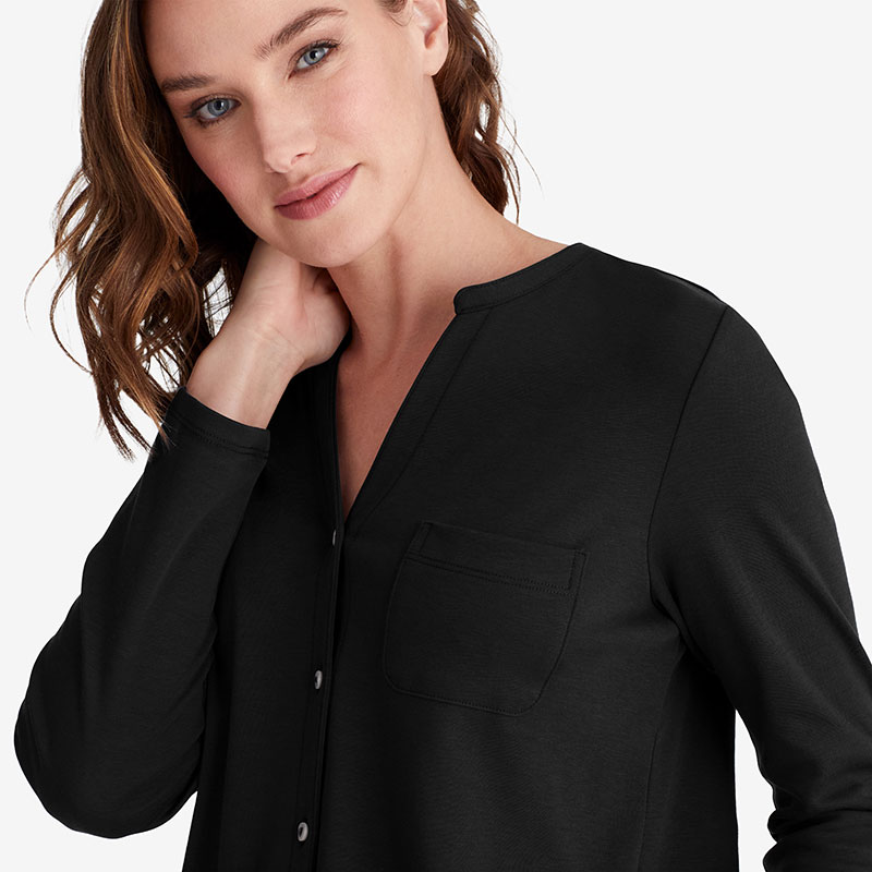 Women's Pima Cotton Button-Down Pajama Set | The Company Store