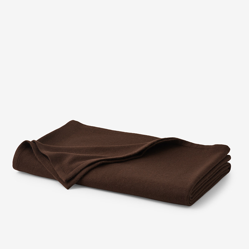 Lambswool Blanket - Chocolate, Full/Queen