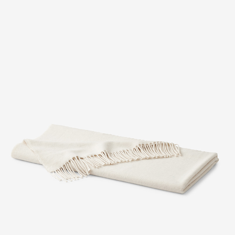 Legends Luxury™ Pure Lambswool Fringed Throw Blanket | The Company