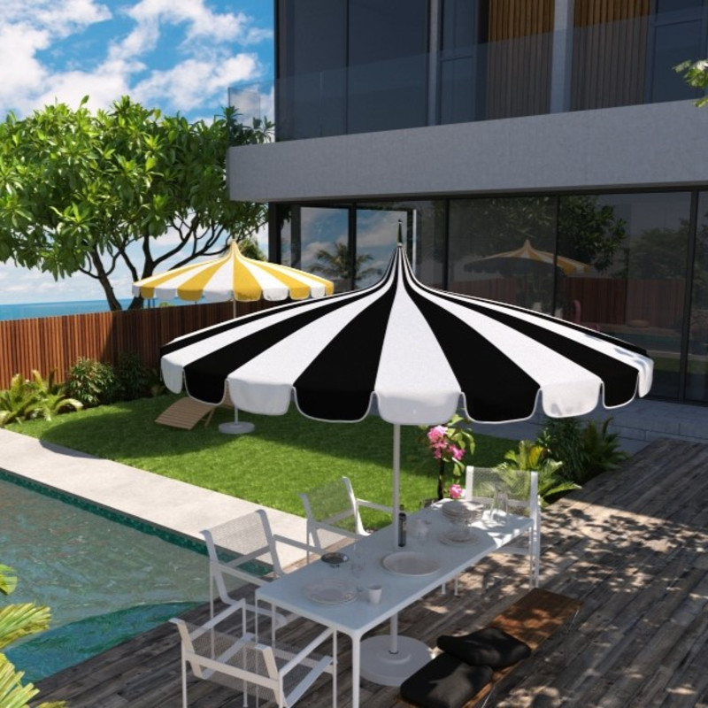 clearance sunbrella patio umbrellas Sunbrella® Pagoda Umbrella with Push-Lift