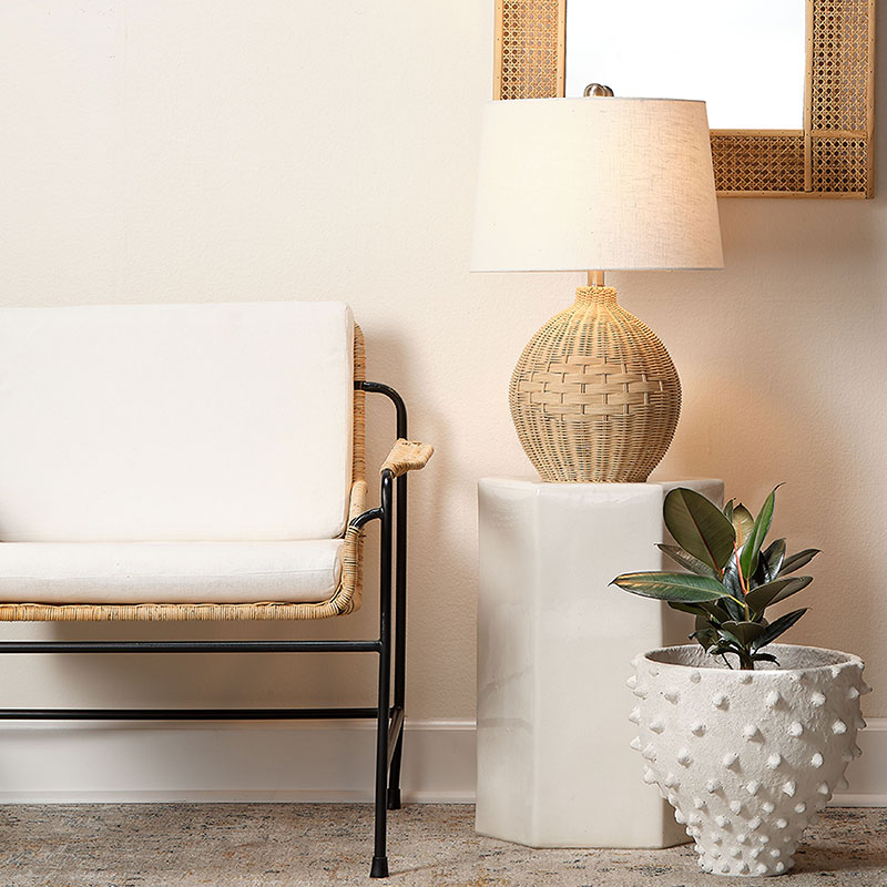 Indoor/Outdoor Ceramic Hexagon Side Table | The Company Store