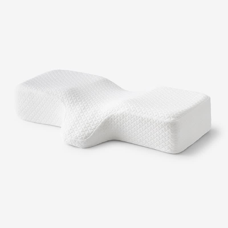 Neck Support Memory Foam Pillow - White, Knit, Tencel Lyocell | The Company Store