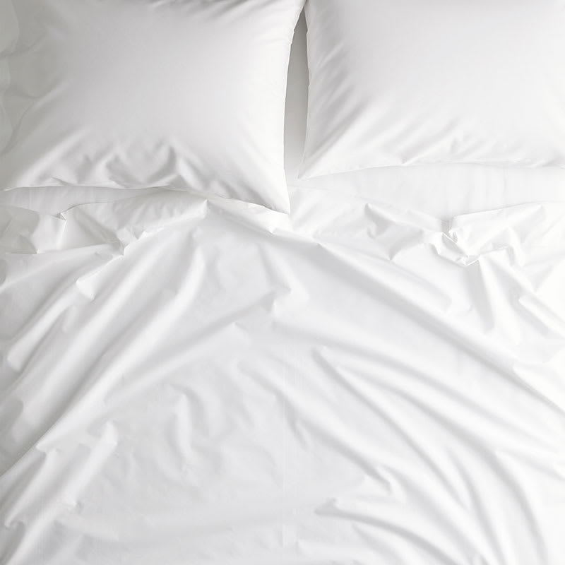 The Company Store Company Cotton 3-Piece White Solid 300-Thread Count Cotton Percale Twin XL Sheet Set