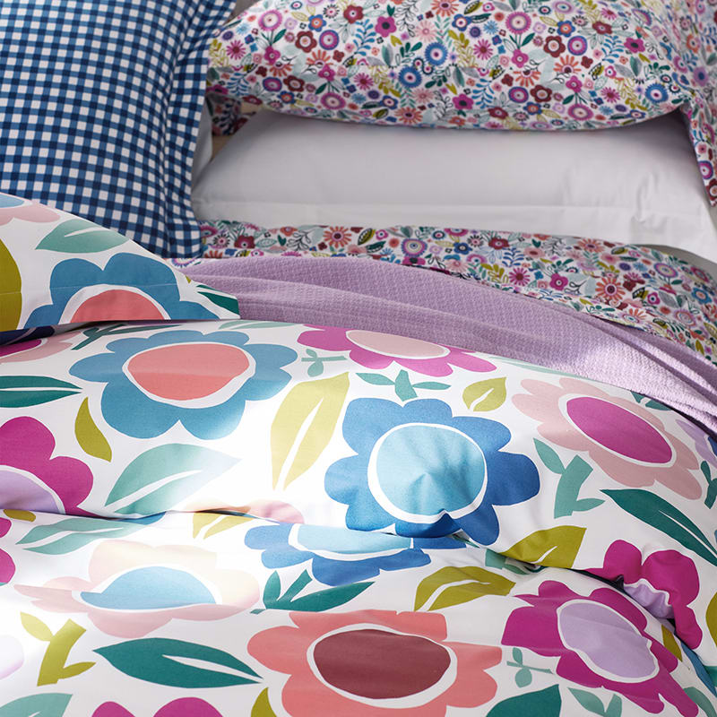 Bright Floral Print Kids' Comforter Set