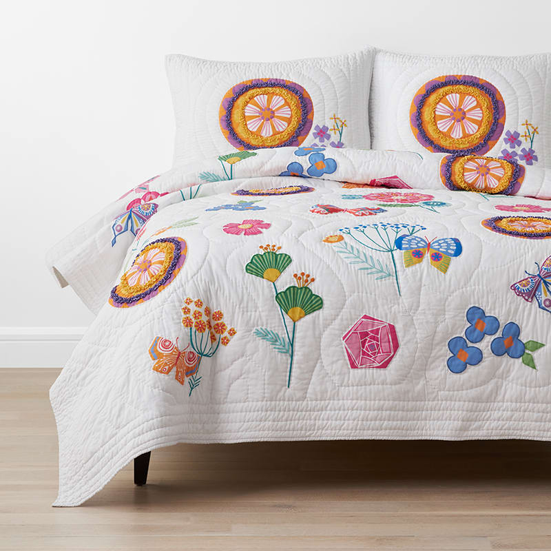 Company Kids Handcrafted Floral Butterfly Sham The Company Store