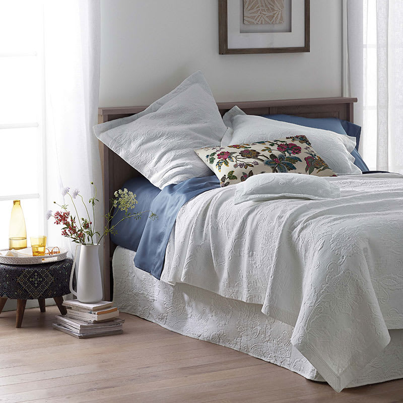 Putnam Cotton Matelasse 14 In. Drop Bed Skirt The Company Store
