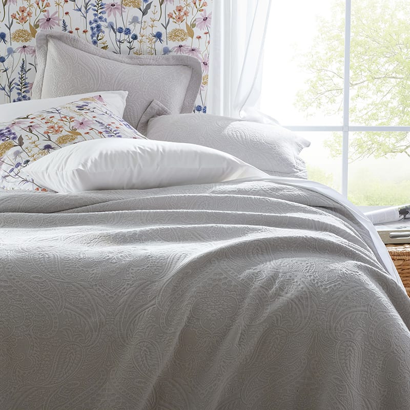 Peacock Alley Chloe Floral Percale Duvet Cover Queen