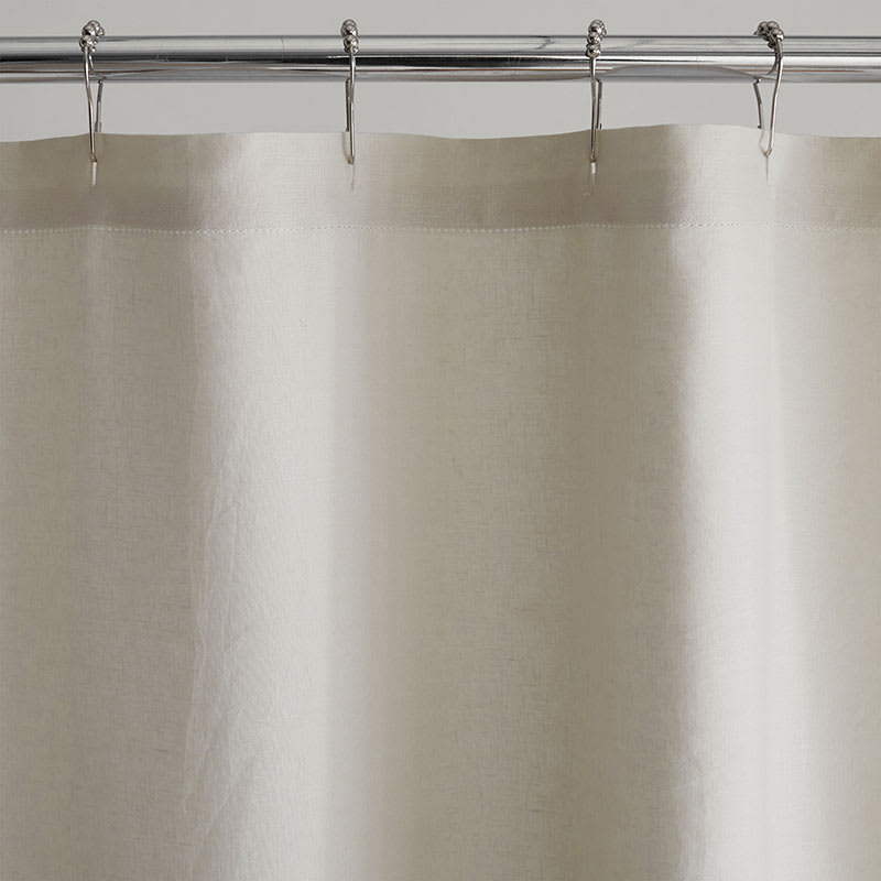 Solid Relaxed Linen Shower Curtain