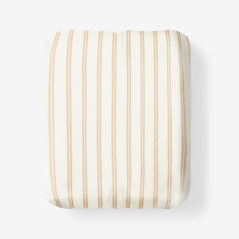 Ticking Stripe Yarn-Dyed Percale Fitted Sheet | The Company Store