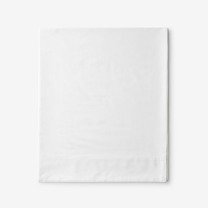 Classic Cool Cotton Percale Waterproof Fitted Bed Sheet - White, Size Queen | The Company Store