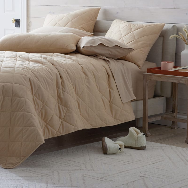 Premium Ultra-Cozy Cotton Flannel Duvet Cover - Tan Beige, Size Full | The Company Store