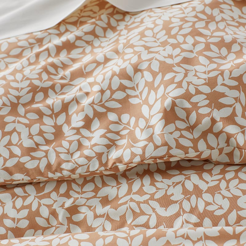 Remi Ditsy Floral Classic Cool Cotton Percale Comforters - Rust, Queen