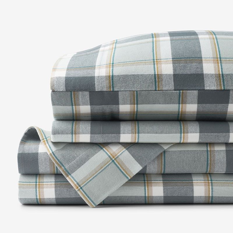 Jackson Plaid Velvet Flannel Sheet Set The Company Store