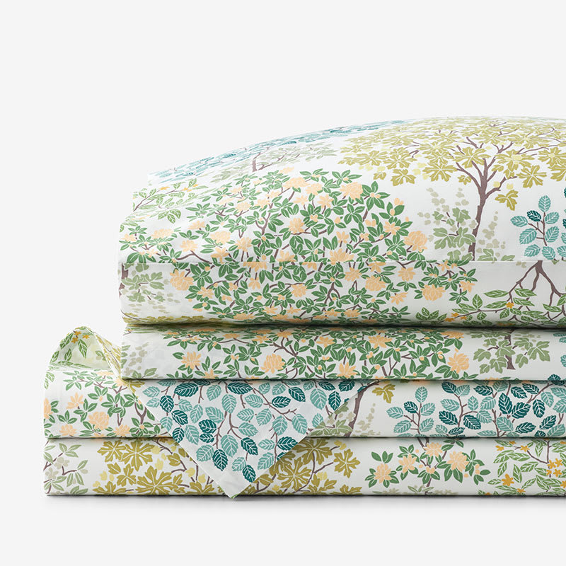 Organic Percale Duvet Set - Forest · Under The Canopy