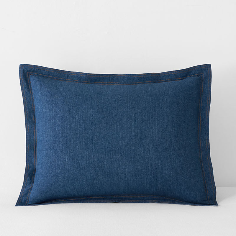 Denim pillow shams top