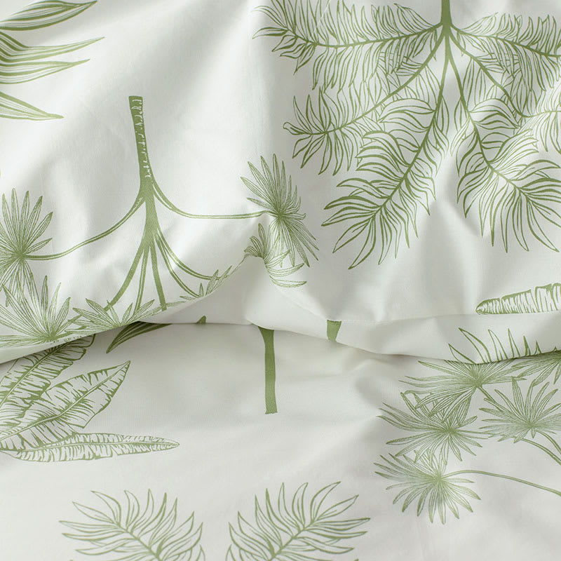 Tulum Tropical Forest Print Percale Comforter | The Company Store