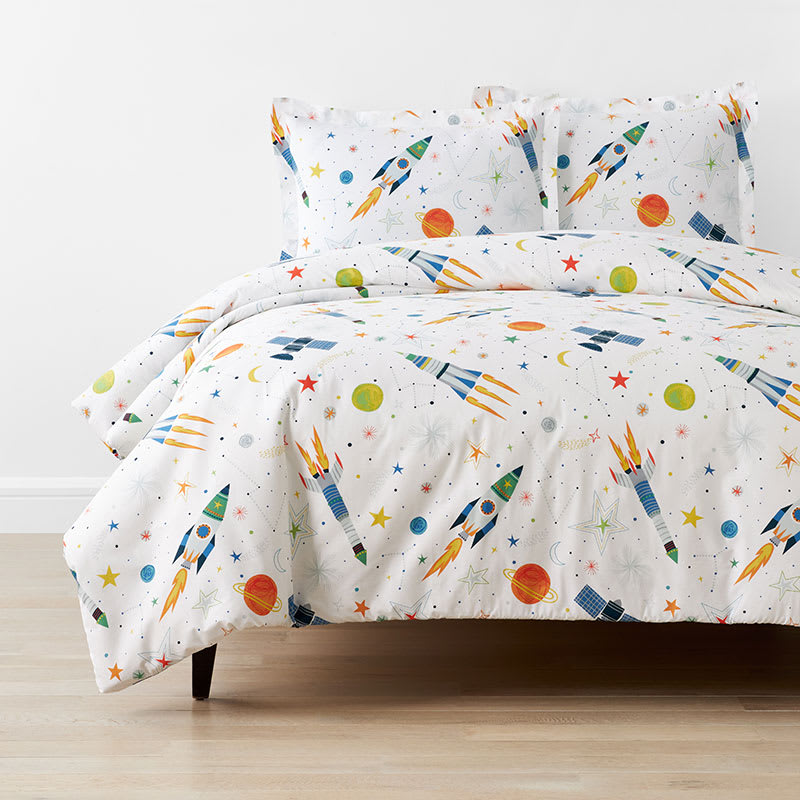 Outer Space Cotton Percale Kids Duvet Cover Set The Company Store