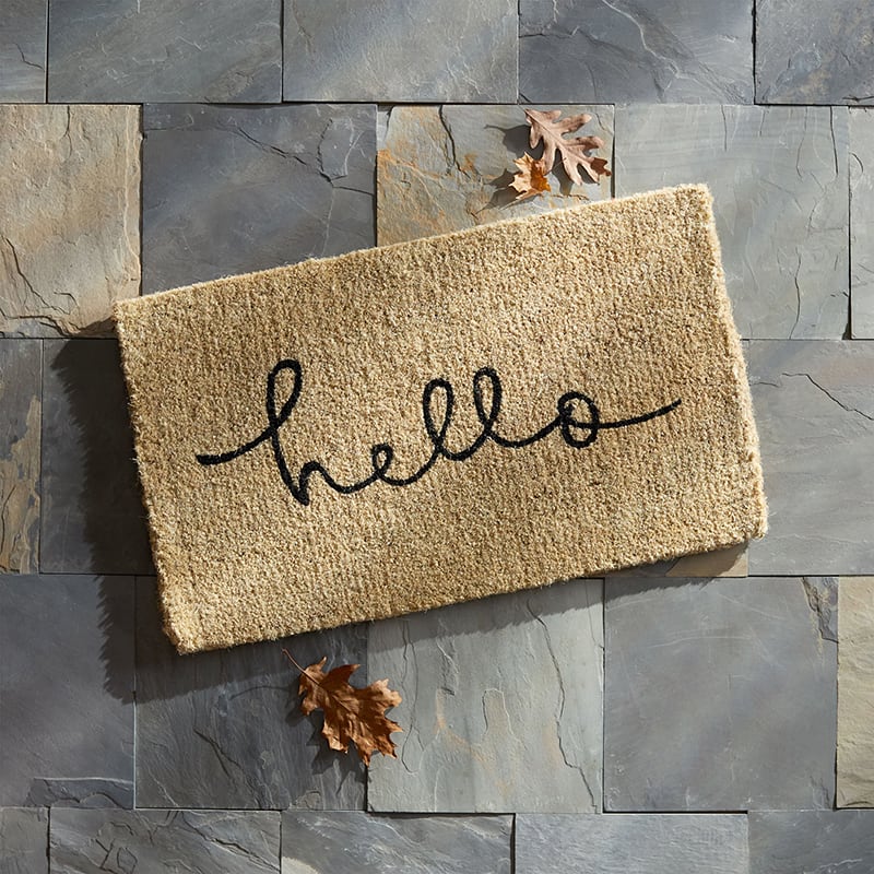 Natural Coco Coir Door Mat 17x30, Hello Welcome Front Doormat