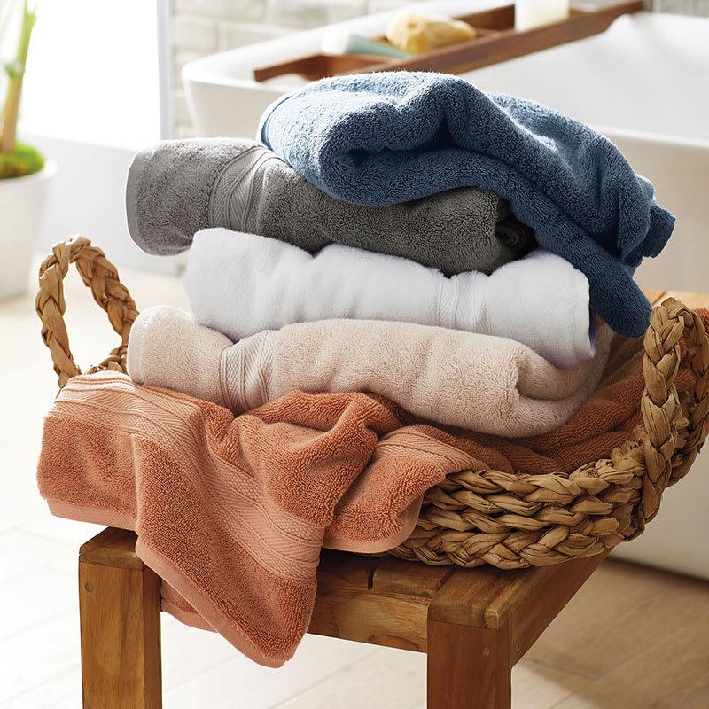 Plush Beige Bath Towels in Bulk