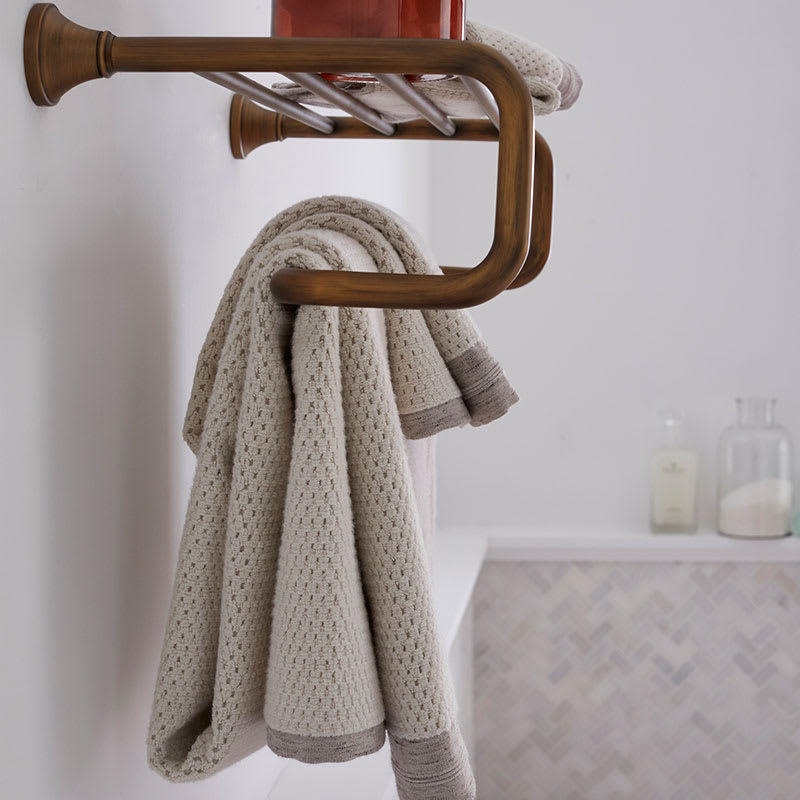 Cotton and Linen Texture Bath Towel - Beige, Size Washcloth (Set of 2) | The Company Store