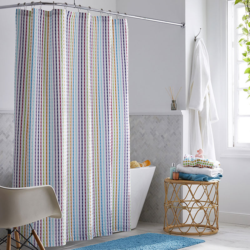 Spectrum Colorful Cotton Shower Curtain The Company Store