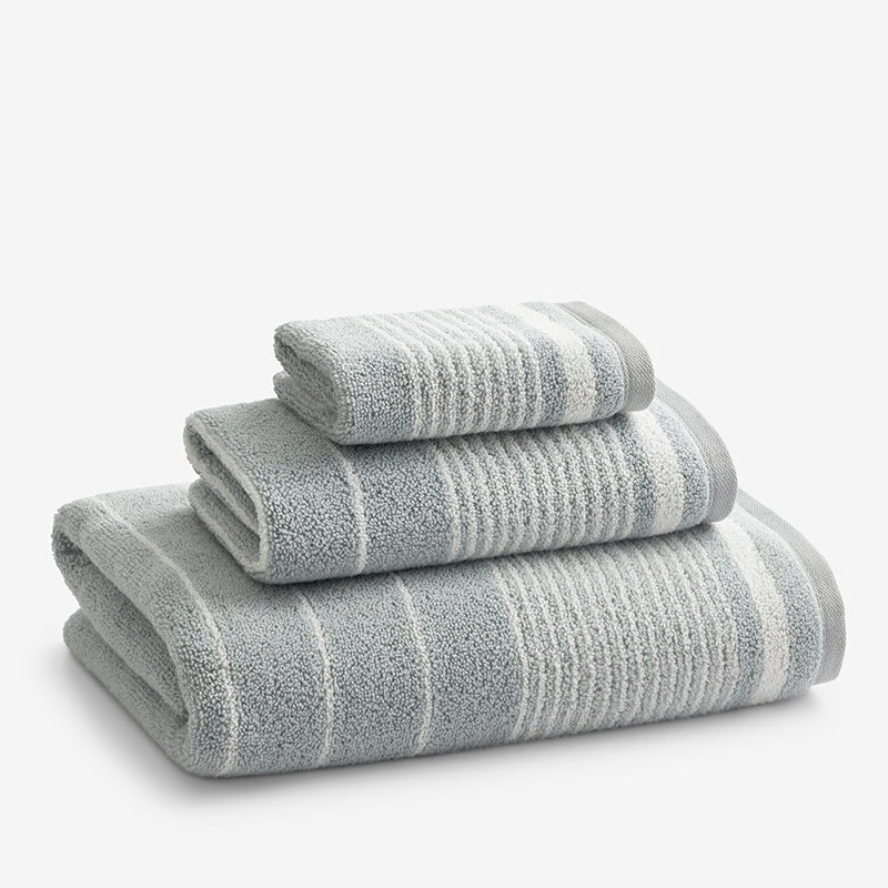 Plush Spa Stripe Cotton Bath Towel The Company Store