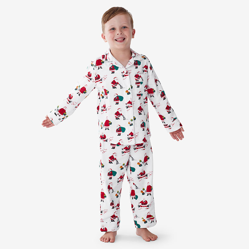 Unisex Kids Plaid Flannel Pajamas