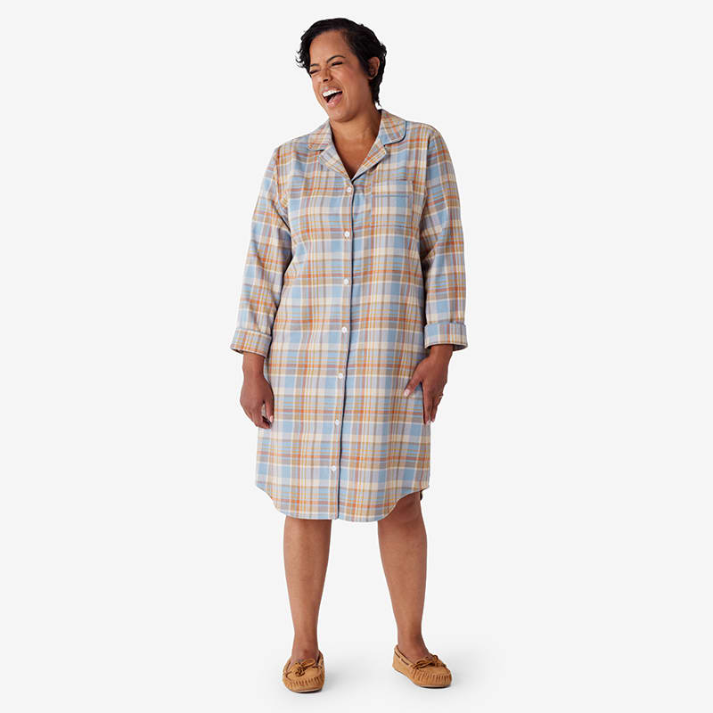 Cotton flannel nightshirts clearance
