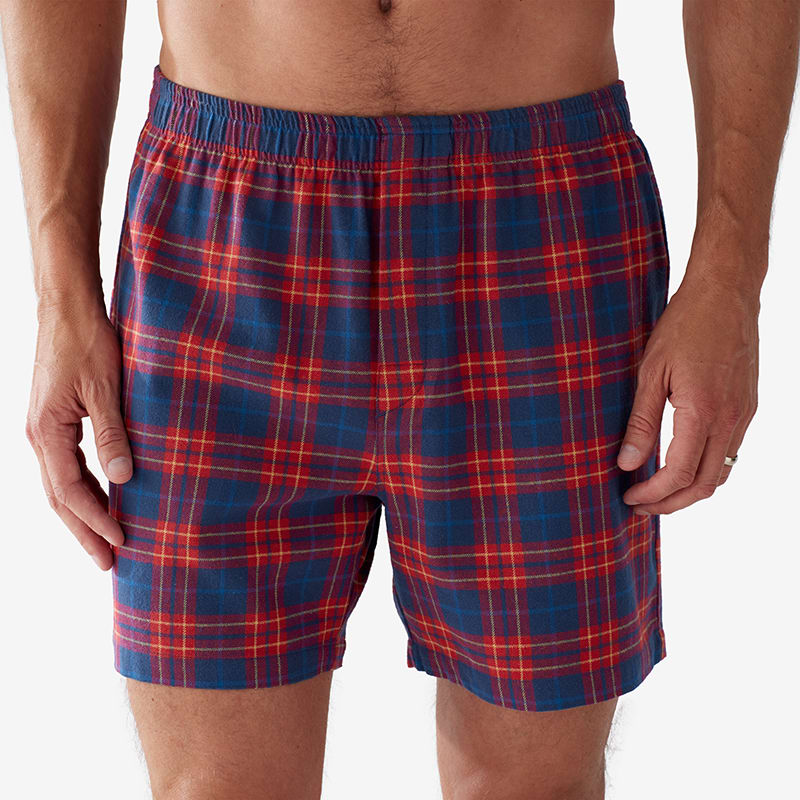 Men's 6 Plaid Boxer Shorts Underwear