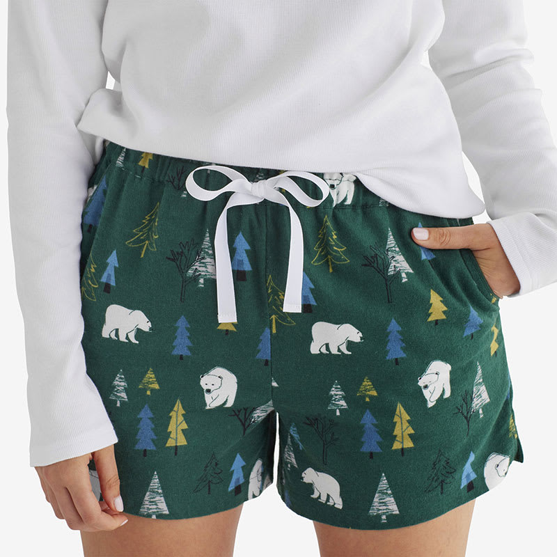 Flannel pj shorts set hotsell