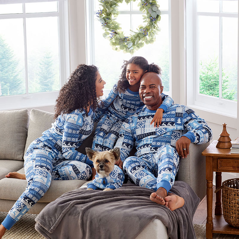 Pastel Knit Christmas Tree Pajamas