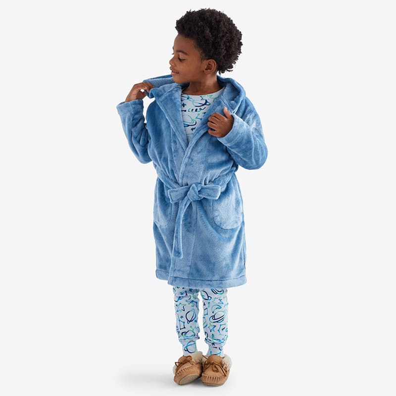 GYMBOREE HOODED DINO FLEECE BATH ROBE 10-12, Kids & Youth, London