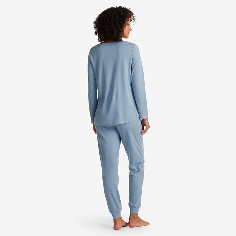 Cotton Regular Fit Lounge Pants For Women - Sky Blue at Rs 670.00