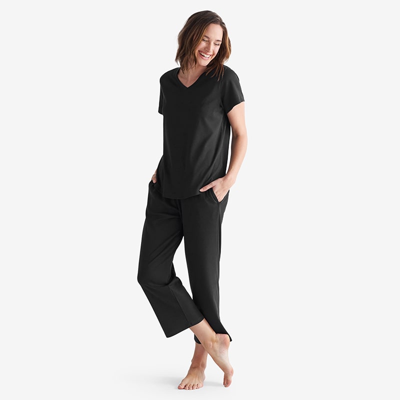 Factory: Cropped Cotton Pajama Pant For Women