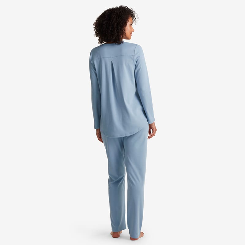 Women's Pima Cotton Button-Down Pajama Set