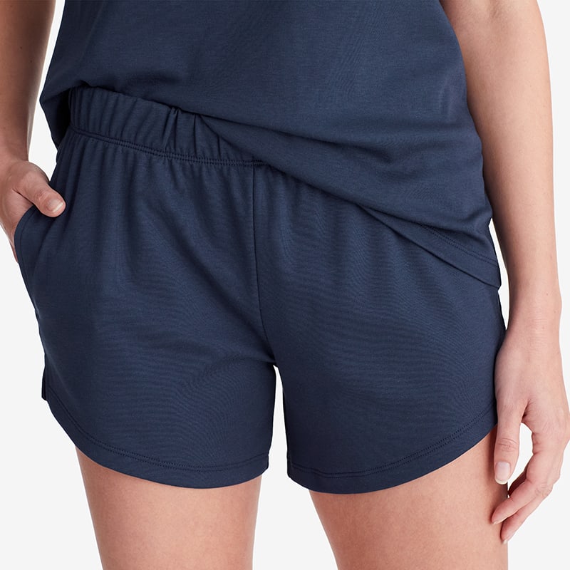 Light Blue K Logo Navy Women's Athletic Shorts - Shorts with Pockets –  Kreation Clothing Company