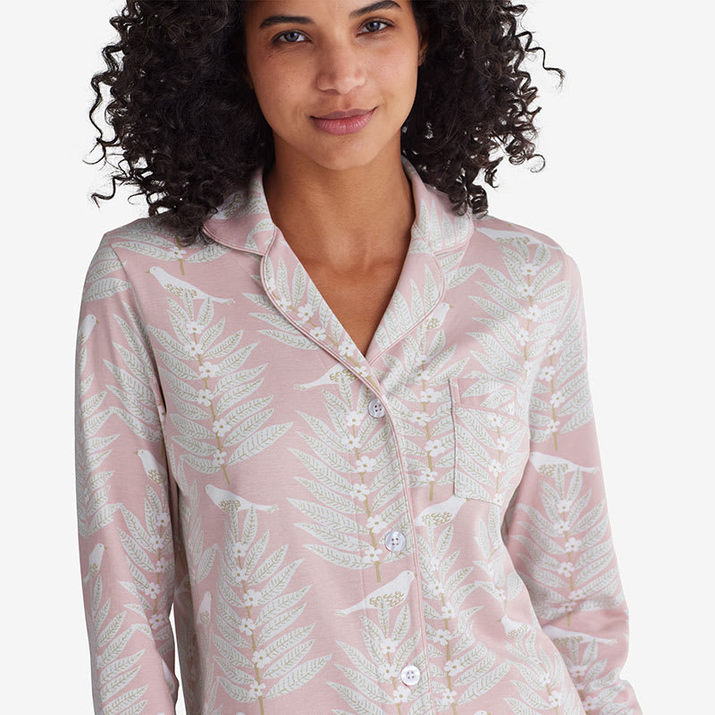 Women's Pima Cotton Button-Down Pajama Set