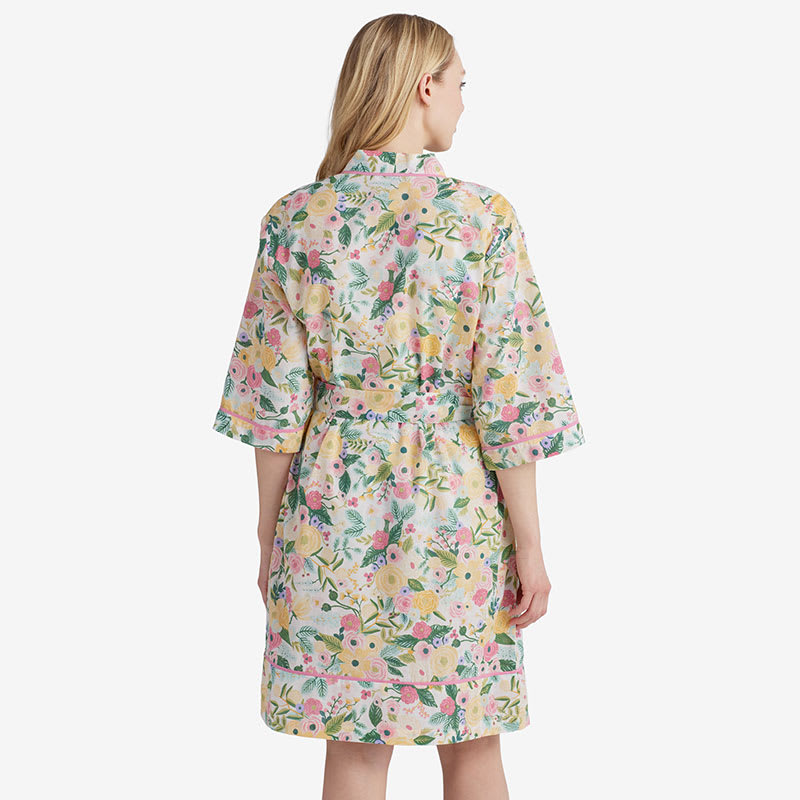 Rifle Paper Co. Printed Voile Women's Kimono Robe | The Company Store