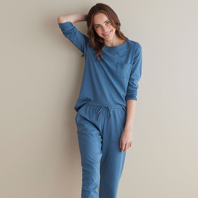 Pima Cotton Jogger Pant PJ Set | The Company Store Pima Cotton Jogger Pant PJ Set | The Company Store