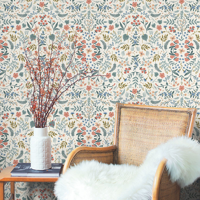 Rifle Paper Co. Wildwood Floral Wallpaper | The Company Store
