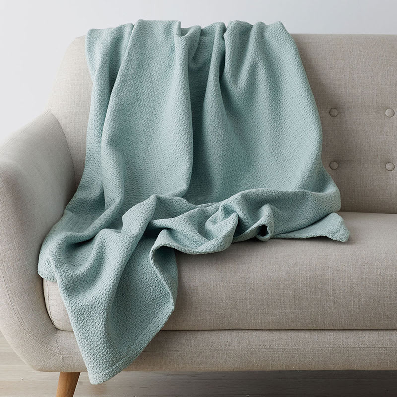 Geometric Weave Organic Cotton Throw Blanket The Company Store