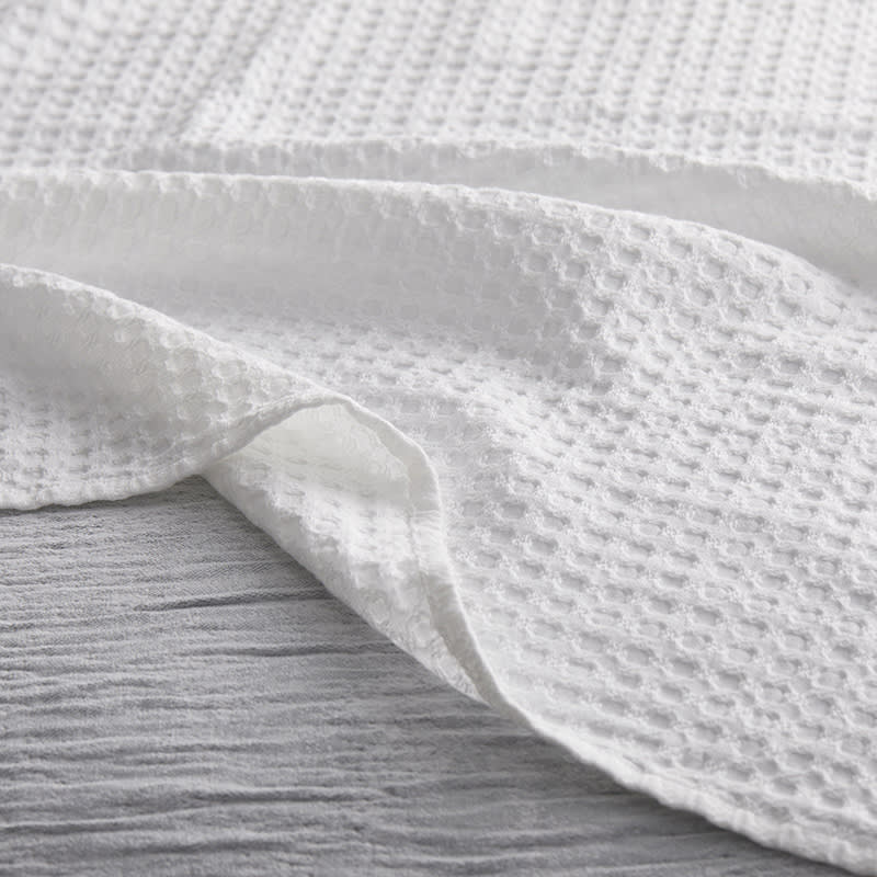 The Company Store Organic Cotton White Solid Queen Woven Blanket