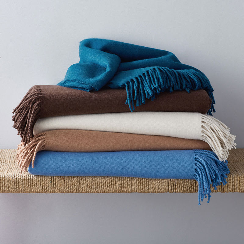 Luxury Pure Cashmere Plain Knit Blanket Throw