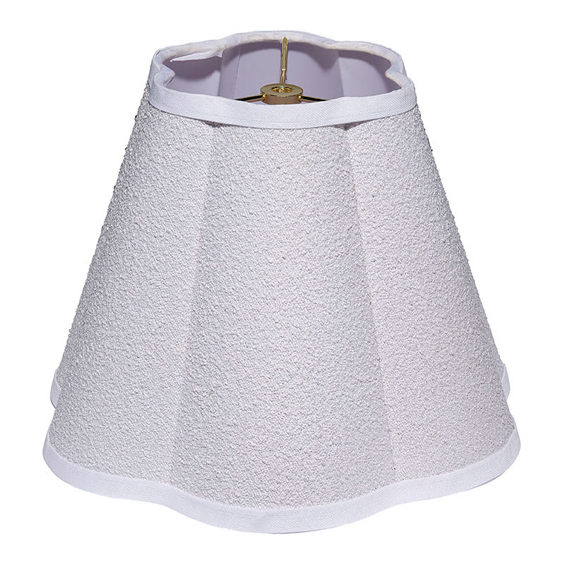 Boucle Scalloped Lamp Shade