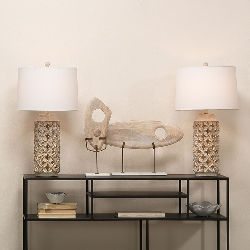 White lattice table lamp online
