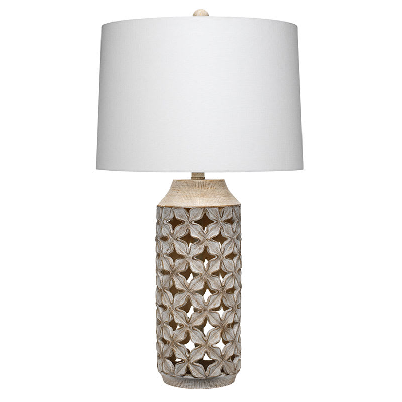 White lattice table lamp store